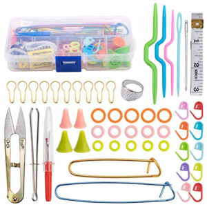1Set Crochet Hooks Set With Case 14 Styles Knitting Needles Set DIY Needle Arts Craft Scissors Markers Sewing Tools YJN