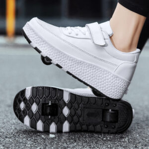 Two wheel skateboarding shoes casual shoes mob shoes Children’s luminous roller skates skating charging with lights wheel shoes