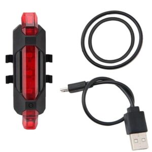 Bicycle Light Waterproof Rear Tail Light LED USB Style Rechargeable Bike Cycling Portable Light