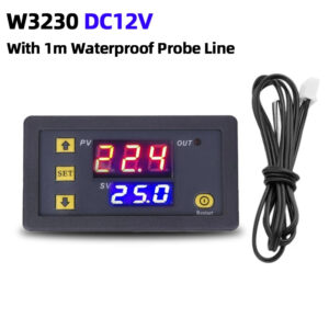 W3230 Mini Digital Temperature Controller 12V 24V 220V Thermostat Regulator Heating Cooling Control Thermoregulator With Sensor