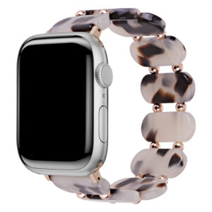 Resin strap for Apple Watch band 41mm 40mm 44mm 45mm 49mm ultra Women’s elastic ring strap for iWatch series 9/8/6/5/se/4/3 42mm