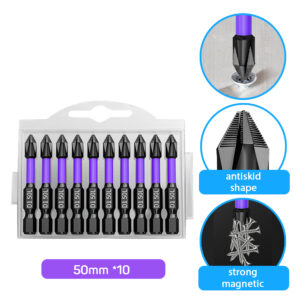 10/20PCS PH2 Impact Driver Bit Set Magnetic Cross Screwdriver Set Impact Drill Bit Screw Alloy Steel Non-slip Cross Screwdriver