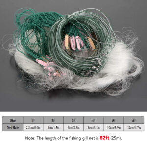 Lixada Fish Network 25m 3 Layers Fish Net Monofilament Fishing Fish Gill Net with Float Fishing Trap