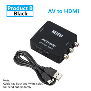 1080P HDMI-compatible To AV Scaler Adapter Video Composite Converter Box RCA AV to HDMI-compatible CVSB L/R Video Scaler Adapter