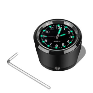 7/8″ Motorcycle Clock Chrome Waterproof Bike Handlebar Mount Quartz Watch Aluminum Luminous Clock Moto Accessories Universal