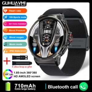 2024 New 1.85″ Ultra HD Bluetooth Call Smart Watch Men GPS Track 710mAH Battery 400+Dial Waterproof Smartwatch For Huawei Xiaomi