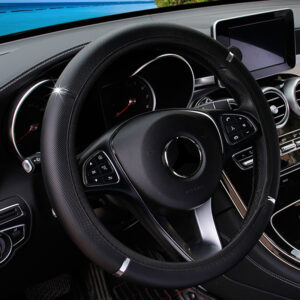 Car Steering Wheel Cover pu Leather Flash Bar Comfortable Elastic Band Handle Cover Car Interior Accessories 3-38CM