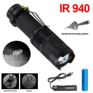 IR 850nm/940nm Infrared Flashlight Torch Hunting Radiation Night Vision light Zoomable Tactical Flashlight Torch Waterproof Lamp