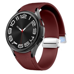 Genuine Leather+silicone Strap for Samsung Galaxy Watch 6 5 4 44mm 40 20 Bracelet for Galaxy Watch 6 4 Classic 47mm 46 43mm 42mm