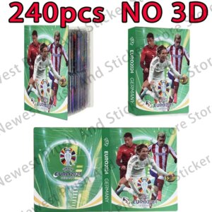 288/55pcs Football Card Stars World European Cup C Ronaldo, Mar Messi, Stars Flash Card Collection 3D Football Card Album