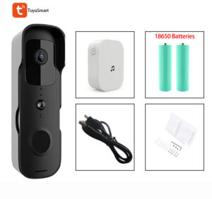 Tuya App Smart Home PIR Video Doorbell WiFi Outdoor Wireless Door Bell Waterproof Battery Intercom Door Bell Phone Video Camera