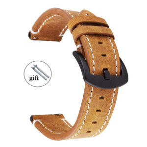 Geniune High-end retro Calf Leather Watchbands 18/19mm 20mm 21mm 22mm 24mm Watch Strap For Samsung Watch Strap For Huawei Watch