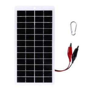 Waterproof Solar Panel 10W 5V/12V Outdoor DIY Solar Cells Charger Polysilicon Epoxy Solar Panels for 9-12V Battery Charging Tool