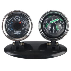2 in 1 Car Ornaments Compass Thermometer Direction Dashboard Ball Car-styling Guide Ball Vehicle Automotive Accessories