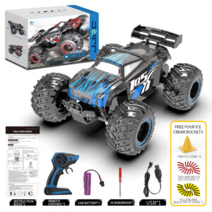 RC Car High Speed Remote Control Car Adapt To All-Terrain Long Endurance Strong Shock-Absorbing With LED Headlight 4WD Kid Toys