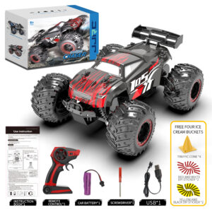 RC Car High Speed Remote Control Car Adapt To All-Terrain Long Endurance Strong Shock-Absorbing With LED Headlight 4WD Kid Toys