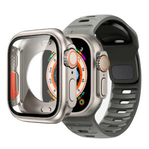 Case+Strap For Apple Watch Band 45mm44mm41mm 42 40mm Smart Silicone Bracelet Iwatch Series 3 4 5 6 Se 7 8 9 Change To Ultra Case