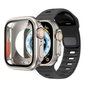 Case+Strap For Apple Watch Band 45mm44mm41mm 42 40mm Smart Silicone Bracelet Iwatch Series 3 4 5 6 Se 7 8 9 Change To Ultra Case