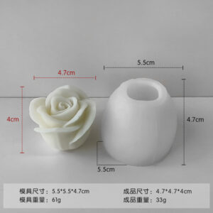 New 3D Flower Silicone Candle Molds Handmade Rose Flower Soap Plaster Chocolate Baking Mold for Valentine’s Day Decoration Gift