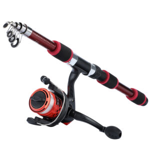 Sougayilang Spinning Fishing Rod and Reel Combo1.8M Telescopic Rod with 5.2:1 3BB Fishign Reel Max Drag 5kg Full Fishing Kit