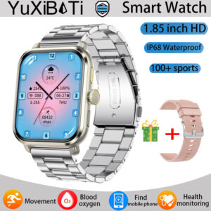 For HUAWEI Xiaomi 2024 New Watch GPS Smart Watch Women AMOLED Heart Rate Clock Bluetooth Call IP68 Waterproof Lady Smartwatch