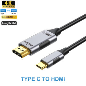 Type C to HDMI Adapter Cable 4K 60Hz USB C to HDMI Cable for MacBook Air iPad Huawei Samsung Phone USB C to HDMI Displays Cables