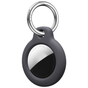 AirTag Secure Holder with Key Ring Durable Scratch Resistant Protective AirTag Case Keychain Accessory For Keys, Pets