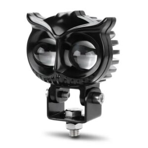 Owl Motorcycle Headlight Yellow And White Bicolor LED Spotlight Driving Auxiliary Fog Lamp Car UTV Truck Off Road Accessories