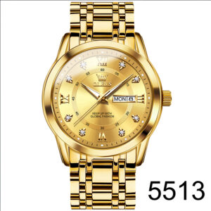 OLEVS Quartz Watch for Men Luxury Diamonds Gold Watch Waterproof Luminous Stainless Steel Business Men’s Quartz Watch Mens Watch
