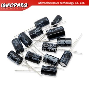 10V 16V 25V 35V 50V 63V Aluminum Electrolytic Capacitor 2.2 3.3 4.7 10 22 33 47 100 220 330 470 1000 2200 3300 4700 6800 10000UF