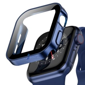 Waterproof Case for Apple Watch 7 8 9 45mm 41mm Screen Protector Glass+Cover Bumper Tempered iWatch 5 SE 6 44mm 40mm Accessories