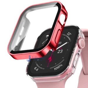 Waterproof Case for Apple Watch 7 8 9 45mm 41mm Screen Protector Glass+Cover Bumper Tempered iWatch 5 SE 6 44mm 40mm Accessories