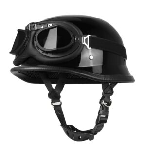 New Motorcycle Retro Helmet Half Unisex Motorcycle Open Face Retro Half Helmet Biker Pilot DOT Certification Helmet
