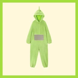 Adult Kids Teletubbies Costumes Soft Long Sleeves Piece Pajamas Costume Lala Home Clothes Cosplay Adult Unisex Party Wear