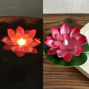 6PCS LED Lotus Night Lamp Floating Water Sensor Flower Lamp Garden Fish Tank Decor Festive Party Accessories Wishing Lotus Light