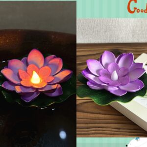 6PCS LED Lotus Night Lamp Floating Water Sensor Flower Lamp Garden Fish Tank Decor Festive Party Accessories Wishing Lotus Light