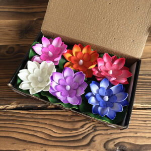 6PCS LED Lotus Night Lamp Floating Water Sensor Flower Lamp Garden Fish Tank Decor Festive Party Accessories Wishing Lotus Light