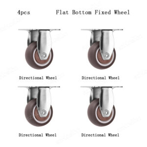 4pcs 1 1.25 1.5 2 Inch Furniture Caster Soft Rubber Universal Wheel Swivel Caster Roller Wheel For Platform Trolley Accessories