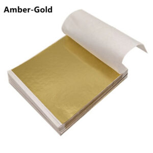 100PCS Imitation Gold Silver Foil Paper Leaf Gilding For DIY Art Craft Nail Resin Birthday Party Wedding Decorations 9x9cm