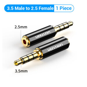 Vention Jack 3.5mm to 2.5mm Male to Female Plug Audio Adapter for Speaker Laptop Headphone Jack Aux Cable Connecter 2.5 to 3.5