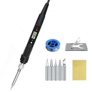80W Digital Electric Soldering Iron Set Kit 220V 110V Temperature Adjustable LCD Display Solder Welding Iron Tool Tips 60W/80W