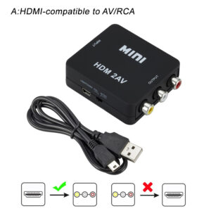 HDMI-compatible TO AV RCA CVSB L/R Video Scaler Adapter HD 1080P Video Box Converter AV To HDMI-compatible Converter Support PAL