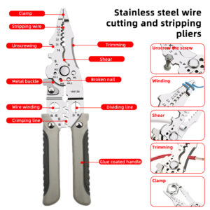 New Multifunctional Wire Crimper Pliers Cable Cutter Adjustable Automatic Electrical Wire Stripper Stripping Terminal Hand Tool