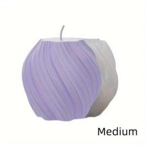 3D Spiral Striped Silicone Mold for DIY Scented Candles, Clay Crafts, Wax, Resin Casting – Irregular Shape Candle Mold