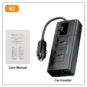 Deelife Car 220v Inverter 12 to 220 Voltage Power Converter 200W for 12V Vehicles