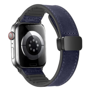 Leather+Silicone Strap For Apple Watch Band 49mm 44mm 45mm 42mm 40mm 41mm 38mm Bracelet Correa IWatch Series 9 8 7 SE 6 Ultra 2