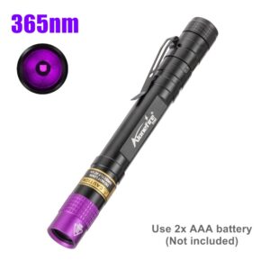 Pen Light UV Flashlight 395nm/365nm Blacklight Pet Dog Cat Urine Stain Ore Money Invisible Ink Marker Detection Lamp Led Torch