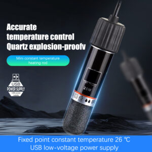 USB Mini Aquarium Heating Rod For Small Fish Tank 26┬░C Constant Temperature Aquarium Heater Submersible Thermostat Heater 10W