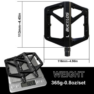 BUCKLOS Bicycle Pedals Sealed Bearing MTB Platform Pedal for Bicycle Mountain Nylon Bike Flat Pedals 9/16” MTB Road Bike Part