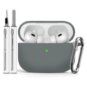 AirPods Pro Case Cover with Cleaner Kit,Soft Silicone Protective Case for Apple AirPod Pro 2nd/1st Generation Case for Women Men